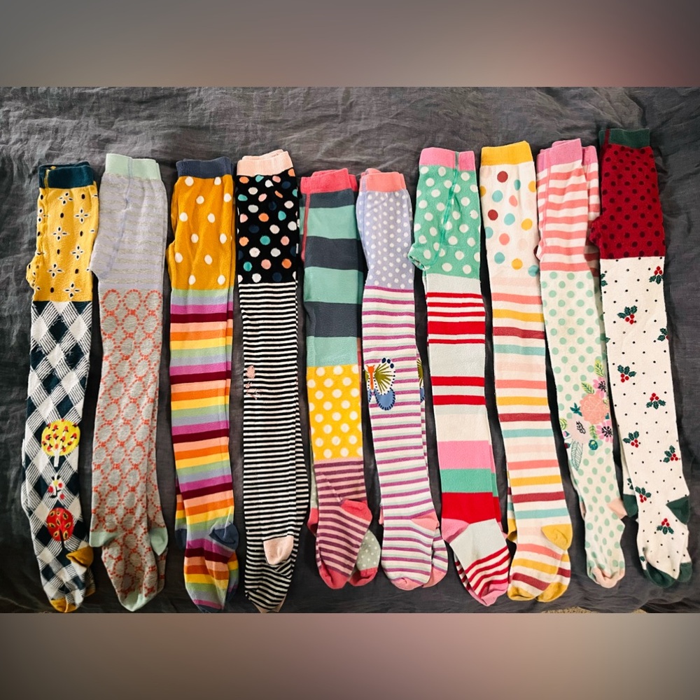 Matilda Jane Tights Bundle Lot of 10, Sz 8-10